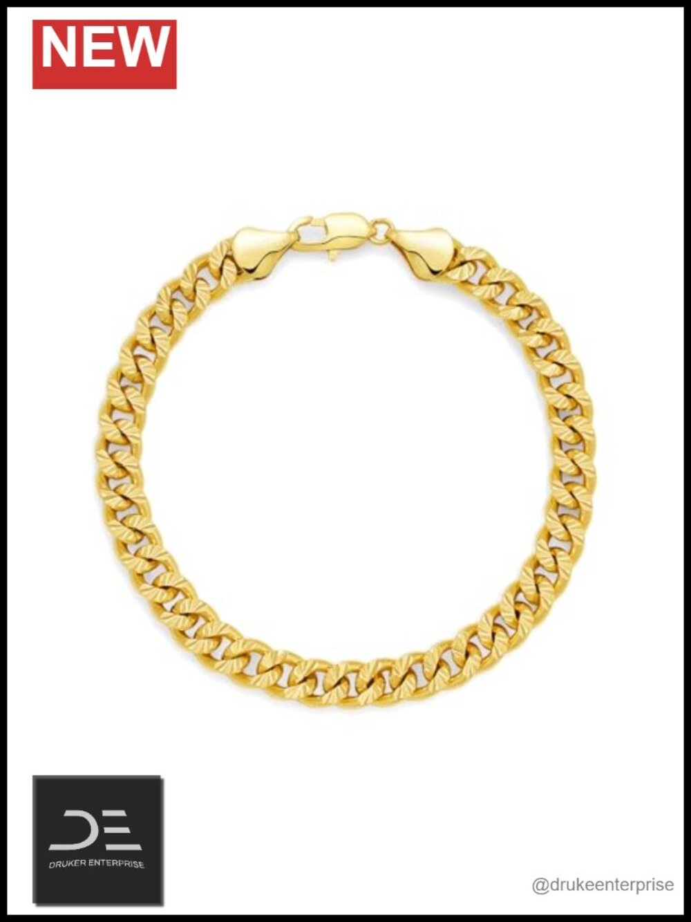14K Gold Filled Cuban Link Bracelet 6.5mm Unisex Dainty Chain Bangle Jewelry